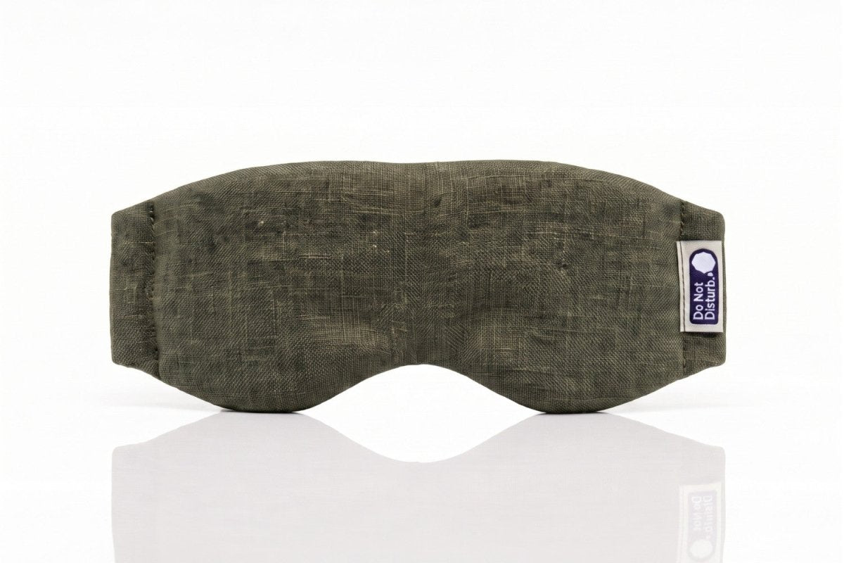 Do Not Disturb Sleep Company - Linen &amp; Wisewool™ Sleep Mask - Moss Green